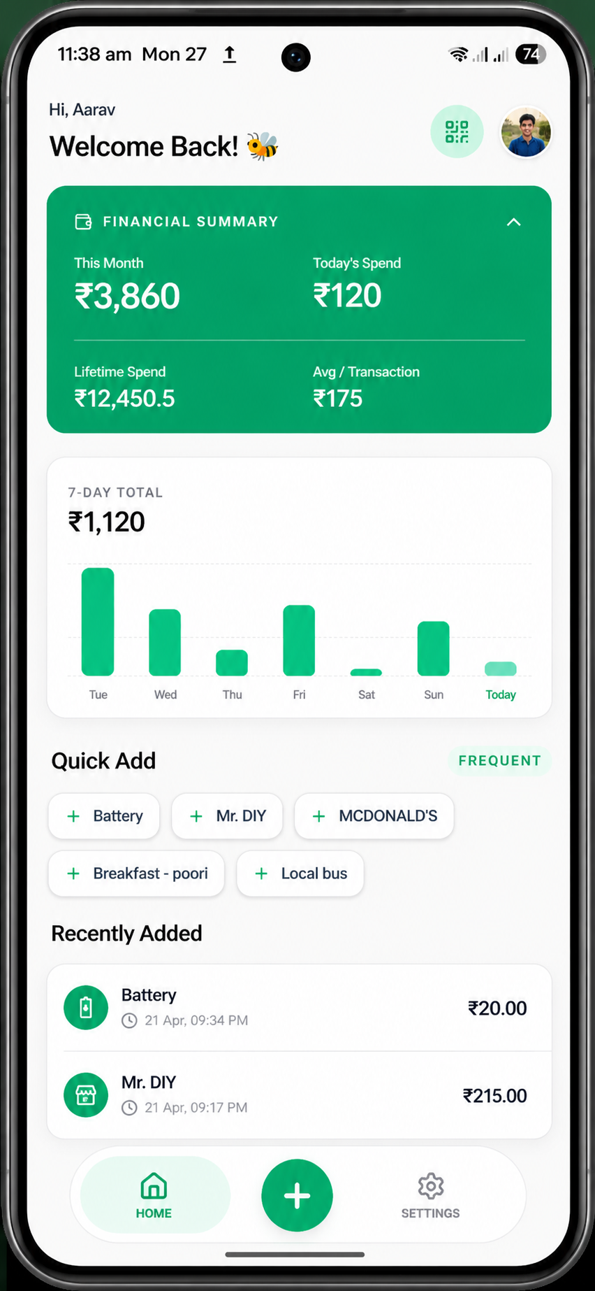 BudgetBee Dashboard